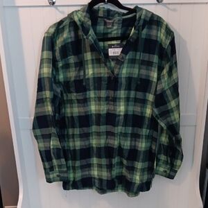 NWT Eddie Bauer Hooded Flannel